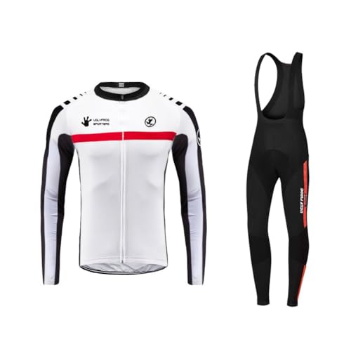 UGLY FROG Nuevo De Invierno Mantener Caliente MTB Manga Larga Maillots Bicicleta Hombre Invierno Ciclismo Hombre Bodies +Long Bib Pant with Gel Pad Equipo de ciclismo