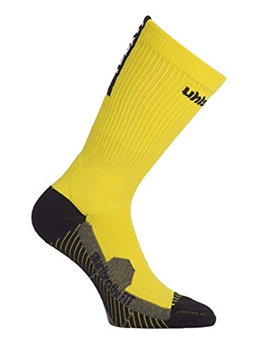 Uhlsport Tube It Calcetines con Grip, Hombre, Amarillo Lima/Negro, 41-44