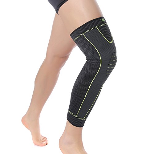 UKKO Rodilleras 2Pc Thermal Elastic Sports Extended Rodilleros Pierna Calentadores De Piernas Vendaje Antideslizante Pierna De Compresión Calentadores-General No Bandage