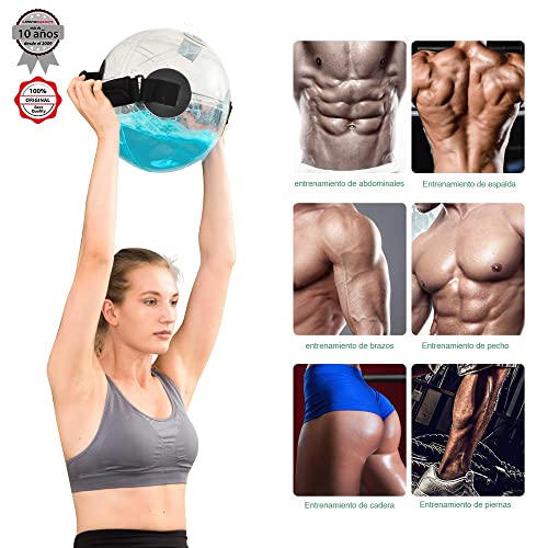 Ultrasport Aqua Fitness Pelota , bolsa de agua rellenable para entrenamiento de cardio, entrenamiento a intervalos, crossfit, levantamiento de pesas, bolsa de pesas de alta intensidad