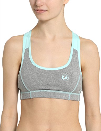 Ultrasport Fitness/Sport Soutien-Gorge Sujetador, Mujer, Gris/Agua, M