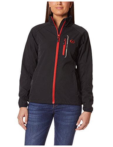 Ultrasport MIA Softshell Chaqueta, Mujer, Negro/Rojo, XS