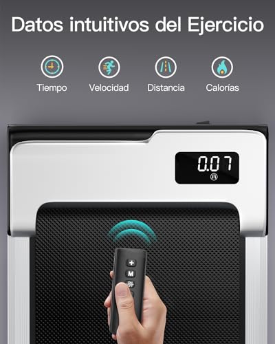 UMAY Cinta de Andar, Walking Pad, Passadeiras de Correr, Pantalla LED, Ultrafino y Silencioso, para Casa u Oficina, Blanco