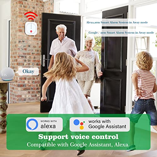 UMEIMA Alarmas para casa, Wi-Fi Sistema de Alarma, Kit Alarma con 16 Piezas: Hub, Sensores de Ventana, Control Remoto, Mando a Distancia para Garaje, Oficina, Funciona con Alexa (Wi-Fi 5GHz, 2,4GHz)