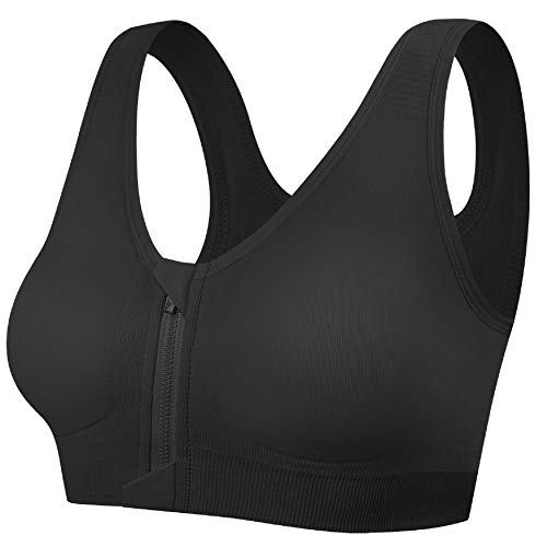 UMIPUBO Sujetador Deportivo Mujer Sujetador Cierre Delantero Cremallera De Apertura Frontal Sujetador De Entrenamiento Ajustable De Alto Impacto Gimnasio Ropa con Almohadillas Yoga Fitness