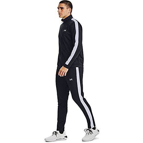 Under Armour EMEA Track Suit, chándal hombre, Negro (Black / White), L