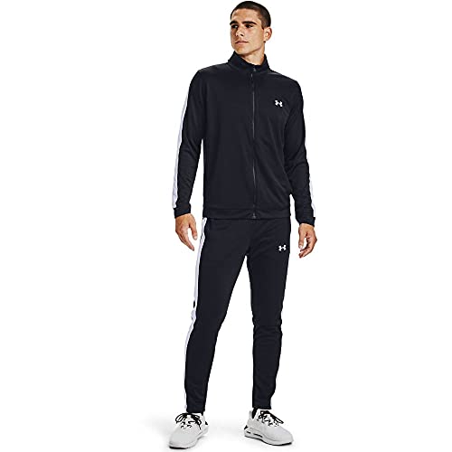 Under Armour EMEA Track Suit, chándal hombre, Negro (Black / White), L