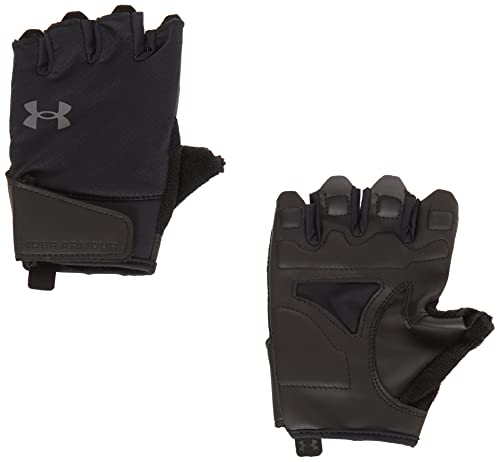 Under Armour Guantes de Entrenamiento para Hombre Medio Dedo, Negro, M