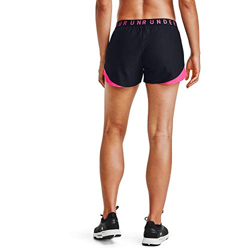 Under Armour Pantalones Cortos Play Up 3.0 para Mujer, Negro/Blanco, M