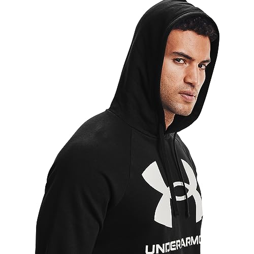 Under Armour Rival Fleece Big Logo HD, sudadera hombre, Negro (Black / Onyx White), 2XL