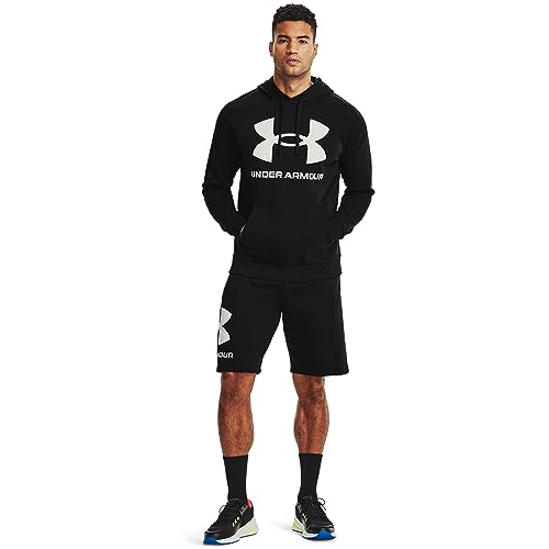 Under Armour Rival Fleece Big Logo HD, sudadera hombre, Negro (Black / Onyx White), 2XL