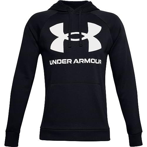 Under Armour Rival Fleece Big Logo HD, sudadera hombre, Negro (Black / Onyx White), 2XL