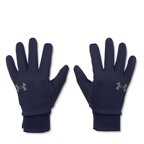 Under Armour Storm Liner térmicos de Running con Forro Que repelen el Agua, Guantes de Hombre Ajustados con tecnología para Pantalla táctil, Azul (Midnight Navy), M