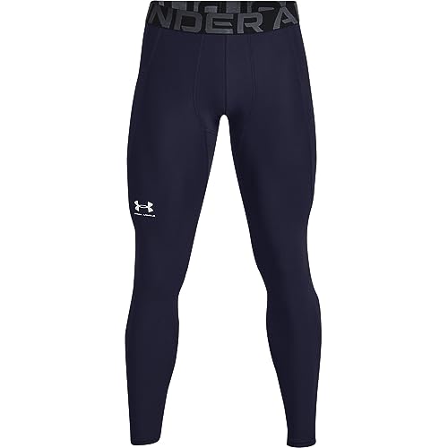 Under Armour Ua Hg Armour Leggings Pantalones, Azul (Midnight Navy 410/White), M para Hombre