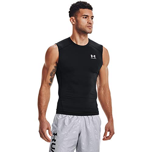 Under Armour Ua Hg Comp Sl, Camiseta Para Hombre, Negro (black White), S