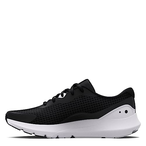 Under Armour UA W Surge 3, Zapatillas para Correr, Mujer, Negro Blanco Blanco, 40.5 EU