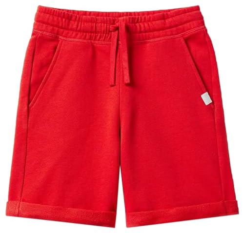 United Colors of Benetton Bermuda 3j68c901g Pantalones Cortos, Rojo 1w4, 140 cm Niños y Adolescentes