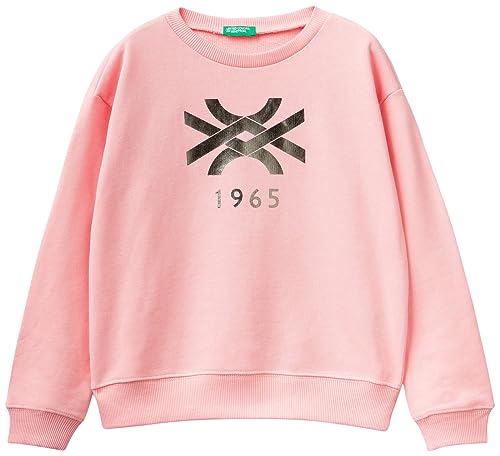 United Colors of Benetton Jersey G/C M/L 3j68c10d0, Sudadera Niñas, Rosa (Rosa Antico 03Z), S