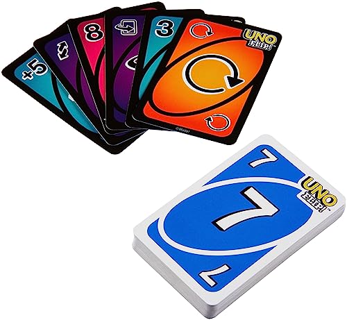 UNO FLIP - Juego de Cartas Familiar - 112 Cartas Doble Cara - Fomenta la Estrategia - Versión Competitiva - Regalo para Niños de 7+ Años y Adultos, GDR44