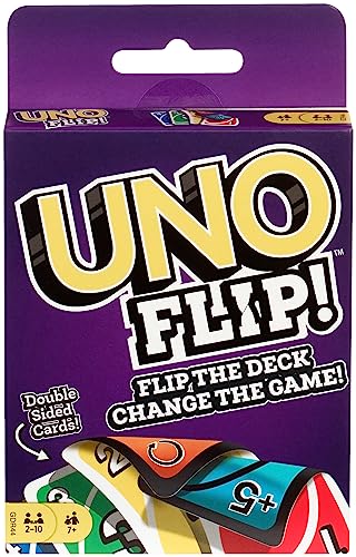 UNO FLIP - Juego de Cartas Familiar - 112 Cartas Doble Cara - Fomenta la Estrategia - Versión Competitiva - Regalo para Niños de 7+ Años y Adultos, GDR44