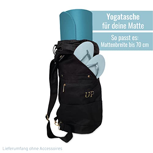 UP Great Mochila de Yoga, Bolsa de Yoga Grande XXL para Esterilla y Accesorios de Yoga, Bolsa de Yoga de Lona de algodón para Esterilla de Yoga, Regalo de cumpleaños