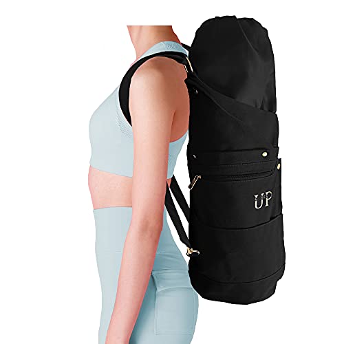 UP Great Mochila de Yoga, Bolsa de Yoga Grande XXL para Esterilla y Accesorios de Yoga, Bolsa de Yoga de Lona de algodón para Esterilla de Yoga, Regalo de cumpleaños