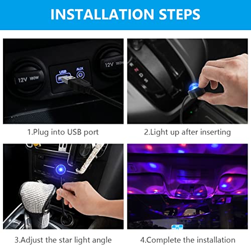 URAQT Luces Bola Discoteca Activada por Sonido, Luz Ambiental USB 9 Modos Funcionales, 4 Colores Rotación de 360° LED, Luz Romántica. Conecta y Reproduce