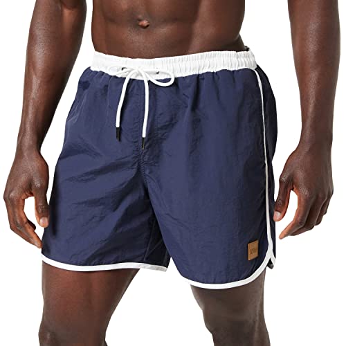 URBAN CLASSICS Bañador para Hombre Estilo Retro, Bermudas Cortos, Shorts de Baño para Natación de Secado Rápido adapto para las Vacaciones, Tallas XS - 5XL