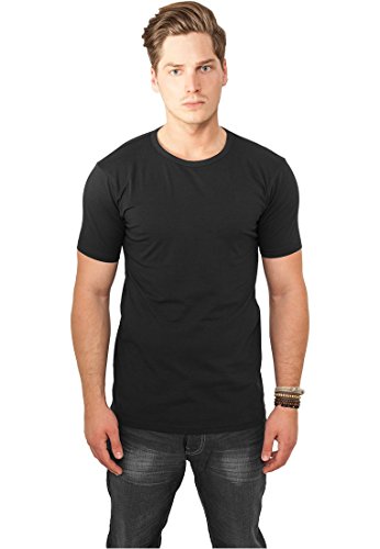 Urban Classics Fitted Stretch tee Camiseta, Negro (Black 7), S para Hombre