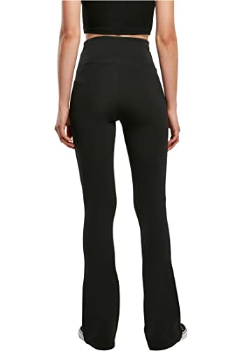 Urban Classics Mallas para Mujer orgánicas elásticas Pantalones de Yoga, Negro, L