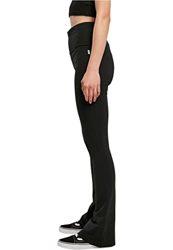 Urban Classics Mallas para Mujer orgánicas elásticas Pantalones de Yoga, Negro, L