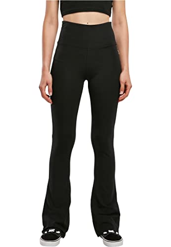 Urban Classics Mallas para Mujer orgánicas elásticas Pantalones de Yoga, Negro, L