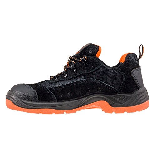 Urgent 210 S1 - Zapatos de trabajo, negro, naranja, 45 EU