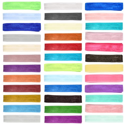 USENG 34 Colores Cinta Elástica de Costura 15mm Banda Elástica Costura,Colorida Banda Elastica para Costura,Goma Elastica Costura Ancha,Cinta Elastica Costura Elastico Costura para Manualidad DIY