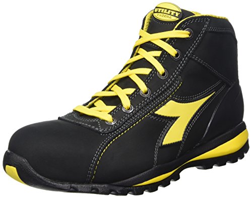 Utility Diadora GLOVE MID S3 HRO SRA, zapatos de trabajo Unisex Adulto, NEGRO, 43 EU