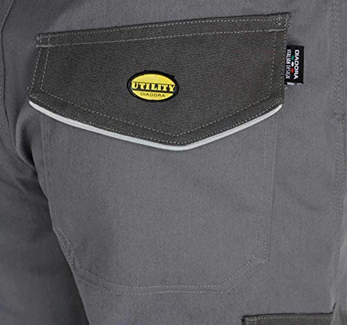 Utility Diadora Pantalón del Personal Cargo Trabajo, Negro, S para Hombre