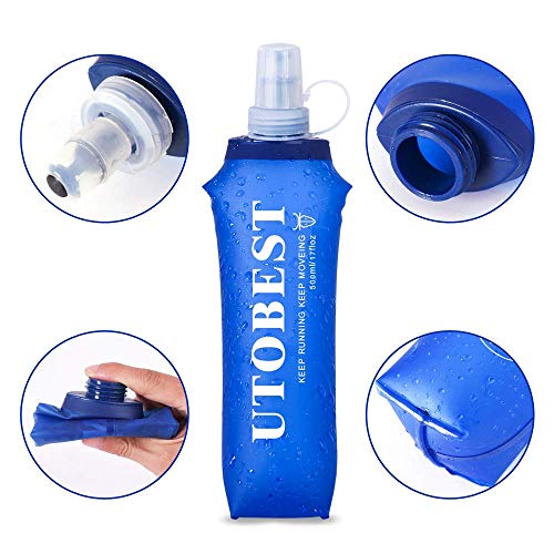 UTOBEST Soft Flask 250ML Botella Flexible Plegable Trail Running TPU Bpa Free