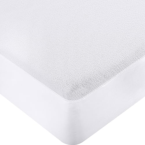 Utopia Bedding Protector De Colchón Rizo Impermeable 150 x 200 x 40 cm, Premium Funda De Colchón De Rizo, Transpirable, Elástico En Todo El Contorno