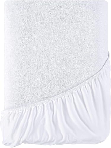 Utopia Bedding Protector De Colchón Rizo Impermeable 150 x 200 x 40 cm, Premium Funda De Colchón De Rizo, Transpirable, Elástico En Todo El Contorno