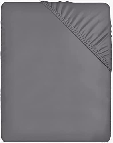 Utopia Bedding Sabana Bajera 180x200 - Gris - Bolsillo Profundo - Microfibra de Poliéster Cepillado (Cama 180)