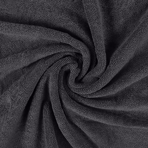 Utopia Towels - Pack de 2 Toallas de Baño Jumbo de Lujo (90 x 180 CM, Negro) - 100% Algodón Ring Spun, Altamente Absorbente, Suave y de Secado Rápido(Gris)