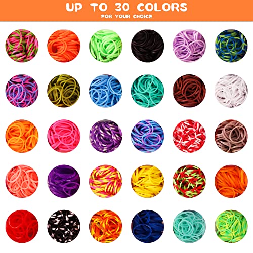 UUEMB Gomas Para Hacer Pulseras, 2500+ 40 Rejilla Gomas Elásticas Plásticas kit 30 Colores, Juguete para Niños de Anillos y Collares de Bricolaje manualidades