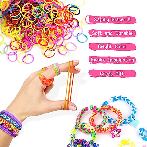 UUEMB Gomas Para Hacer Pulseras, 5000+ 54 Rejillas Elásticas de 30 Colores, Kit para Hacer Collares Plásticos de Juguete para Niños, Manualidades de anillos y collares de bricolaje