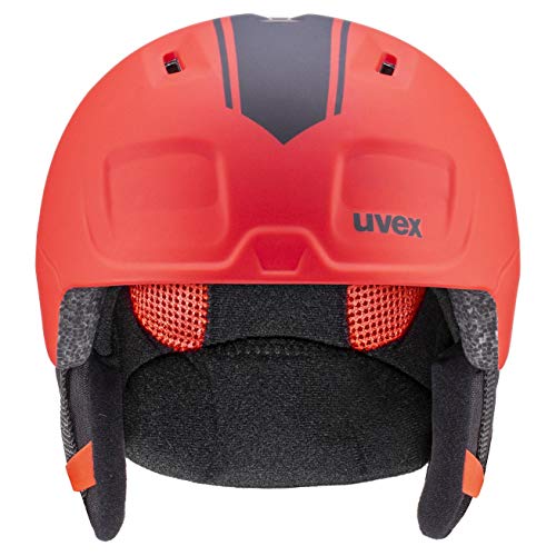 uvex heyya pro, casco de esquí infantil ligero, ajuste de talla individualizado, ventilación optimizada, race red matt, 51-55 cm