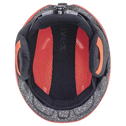 uvex heyya pro, casco de esquí infantil ligero, ajuste de talla individualizado, ventilación optimizada, race red matt, 51-55 cm