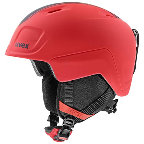 uvex heyya pro, casco de esquí infantil ligero, ajuste de talla individualizado, ventilación optimizada, race red matt, 51-55 cm