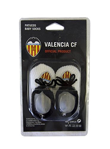 Valencia CF Patvcf Patucos, Bebés Unisex, Blanco/Naranja, Talla Única