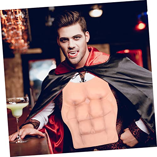 VALICLUD Pectorales Falsos Chaleco De Pecho Masculino Pecho Muscular Artificial Traje Musculoso De Medio Cuerpo Músculos De La Piel De Simulación Cosplay Accesorios Eva De Silicona Hombre