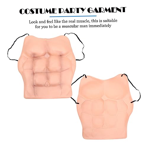 VALICLUD Pectorales Falsos Chaleco De Pecho Masculino Pecho Muscular Artificial Traje Musculoso De Medio Cuerpo Músculos De La Piel De Simulación Cosplay Accesorios Eva De Silicona Hombre