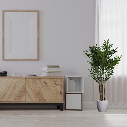 Valyria Home - Planta Artificial Bambú - Tamaño 105 cm - Planta de Plastico con Protección Solar UV - Cañas Realistas y Exóticas - Evita Alergias y Plagas - Ideal para la Decoración del Hogar